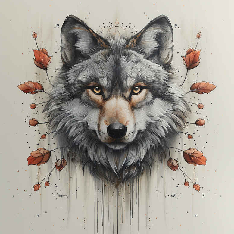 wolves tattoo design ideas Realism realistic perspective pack leader for hip