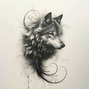 wolves tattoo design ideas monochrome primal instinct for upper chest