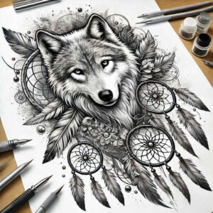 wolves tattoo design ideas expressive lines primal instinct represents resilience
