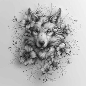 wolves tattoo design ideas ambiguous space rugged survival for back of neck