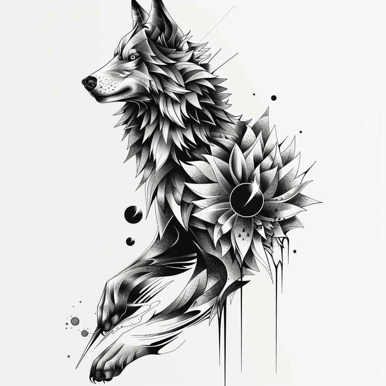 wolves tattoo design ideas bold color sharp senses embodying resilience