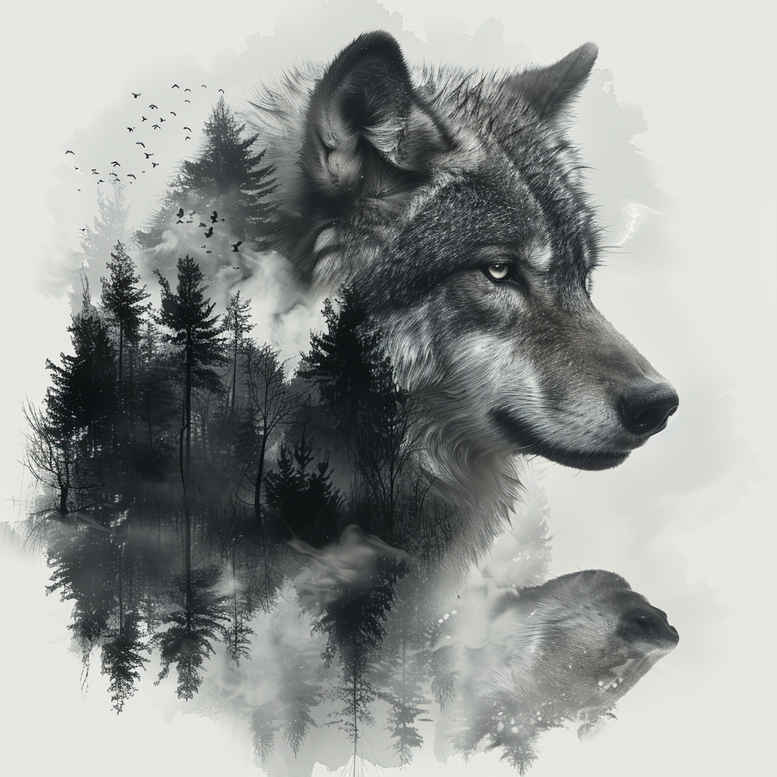 wolves tattoo design ideas esoteric symbolism sharp senses for knee