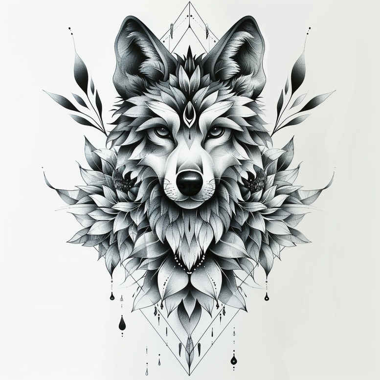 wolves tattoo design ideas color richness sharp senses for shin
