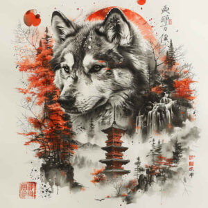 wolves tattoo design ideas mirrored effect sharp senses meaning determination