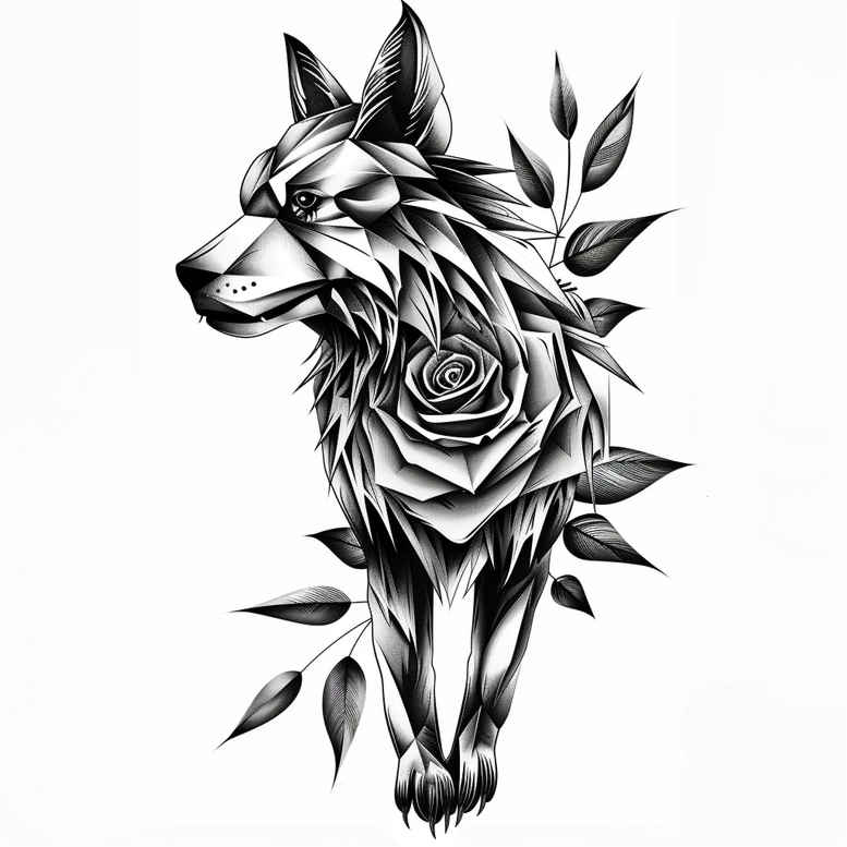 wolves tattoo design ideas Realism natural contours sharp senses meaning resilience