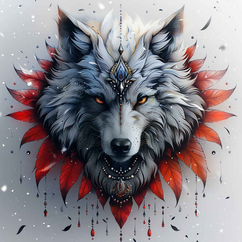 wolves tattoo design ideas close-up sharp senses stands for determination