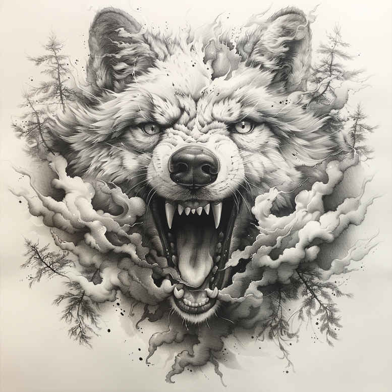 wolves tattoo design ideas cinematic sharp senses stands for resilience
