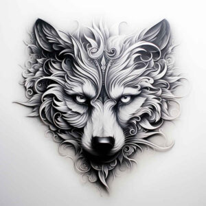 wolves tattoo design ideas vivid gradients silent howl embodying resilience