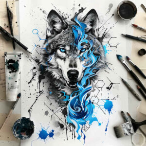 wolves tattoo design ideas sharp contrast silent howl embodying resilience