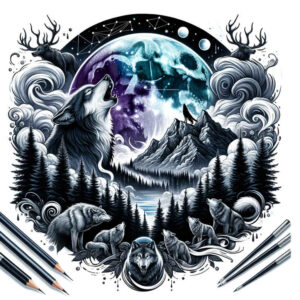 wolves tattoo design ideas true-to-life silent howl meaning determination