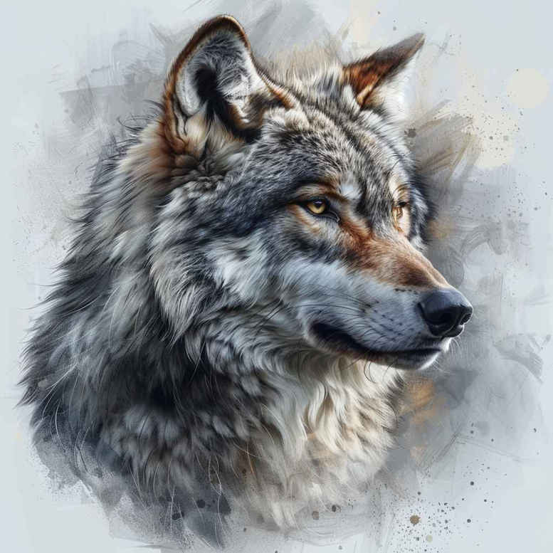wolves tattoo design ideas Surrealism visionary silent predator symbolising courage