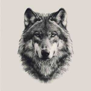wolves tattoo design ideas Surrealism abstract silent predator symbolising endurance