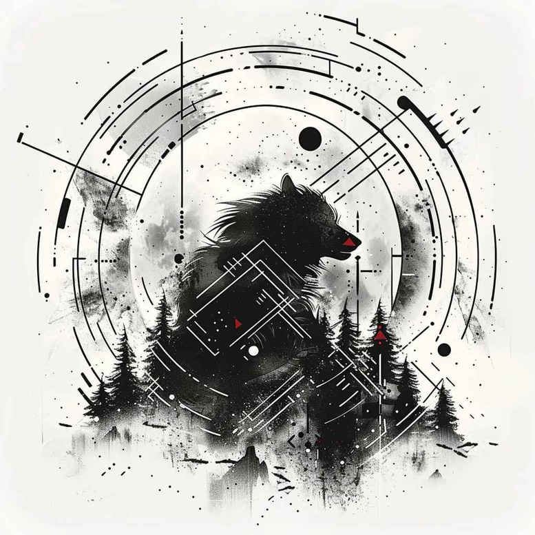 wolves tattoo design ideas abstract spirit of the wild shows endurance
