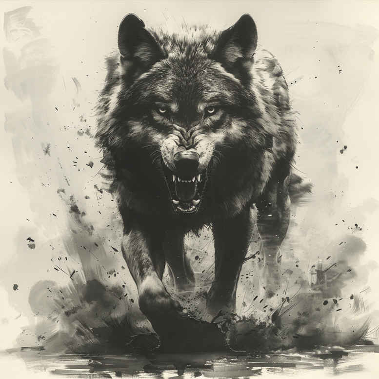 wolves tattoo design ideas precise lines twilight eyes embodying determination