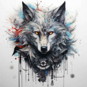 wolves tattoo design ideas Realism photographic quality twilight eyes for chest