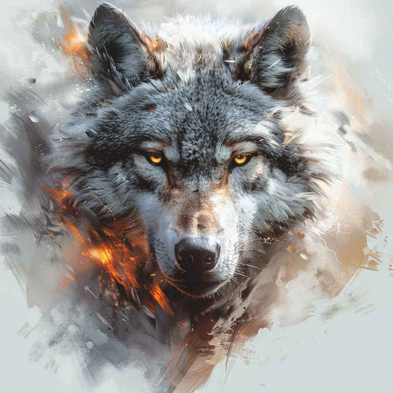 wolves tattoo design ideas contrasting colors twilight eyes represents perseverance