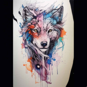 wolves tattoo design ideas Surrealism metamorphosis twilight eyes shows determination
