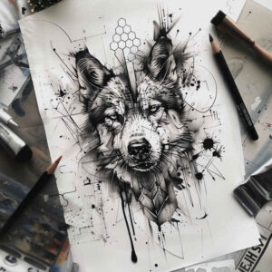 wolves tattoo design ideas fine detail twilight eyes stands for strength