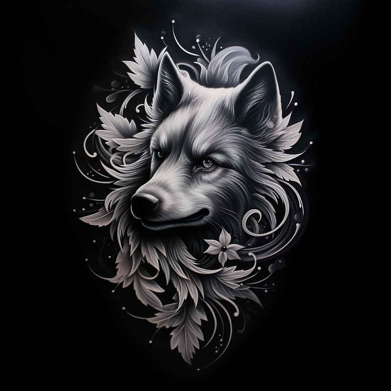 wolves tattoo design ideas Realism sharp focus untamed force courage and power