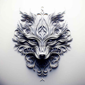 wolves tattoo design ideas Surrealism phantom shadows untamed force embodying resilience
