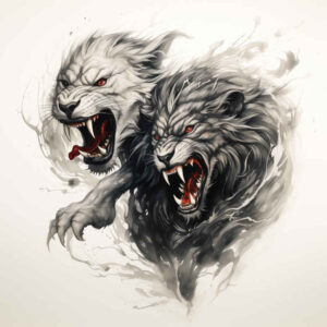 wolves tattoo design ideas Realism clean background untamed force for ankle