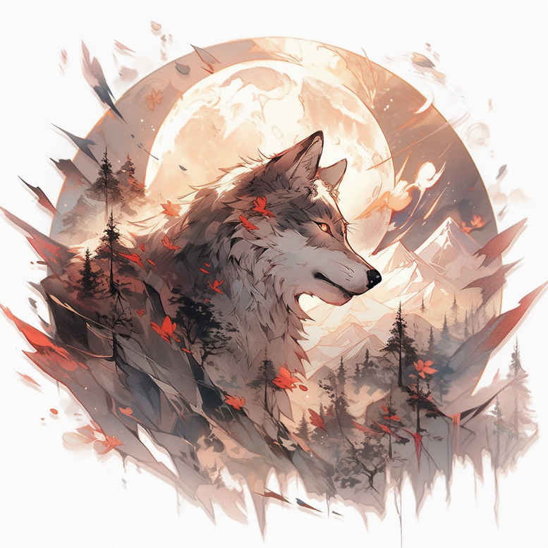 wolves tattoo design ideas sharp-focus untamed force for calf