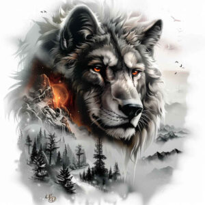 wolves tattoo design ideas Realism living skin untamed force for sternum