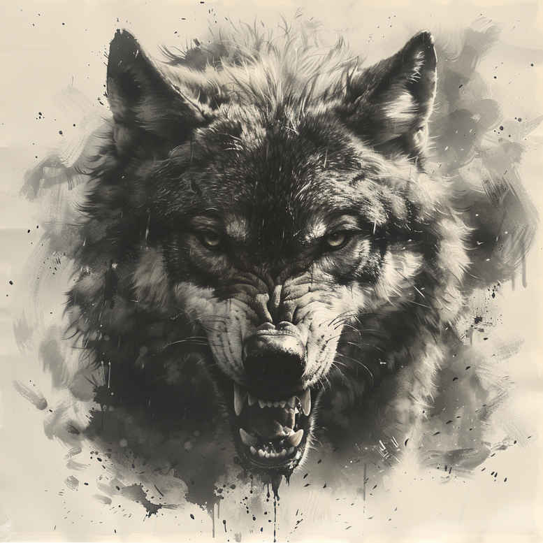 wolves tattoo design ideas Surrealism transcendent untamed force for toe