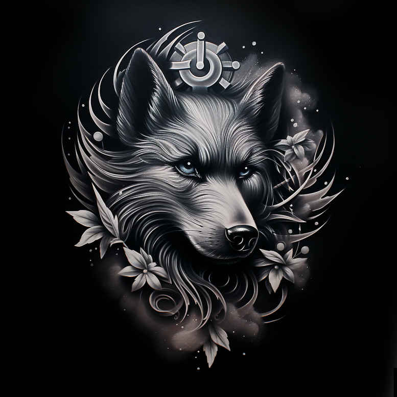 wolves tattoo design ideas Surrealism dreamlike untamed force shows strength