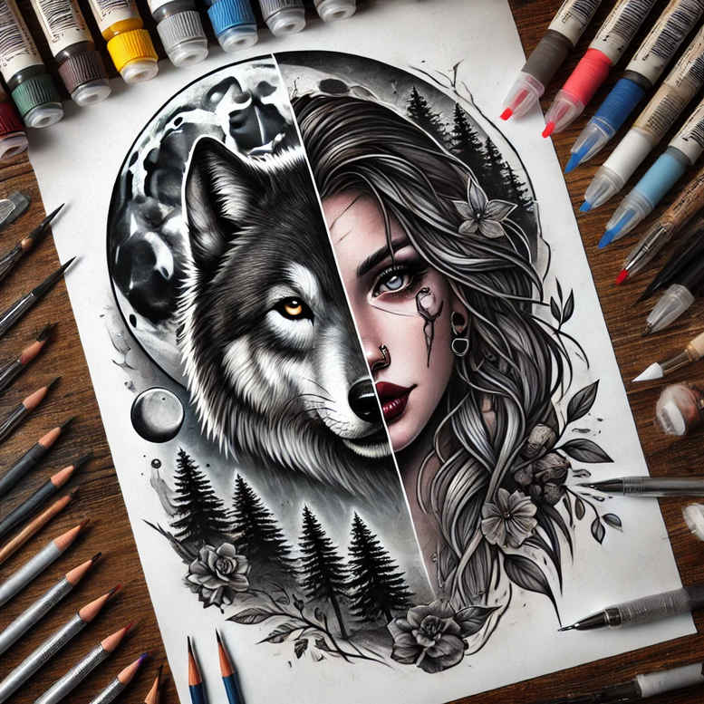 wolves tattoo design ideas ink realism untamed tracker stands for perseverance
