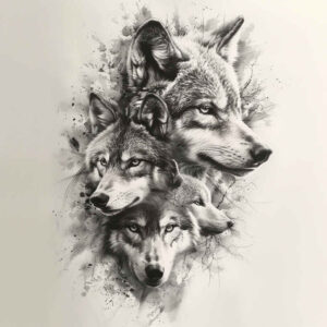 wolves tattoo design ideas classic composition wild soul meaning strength