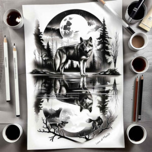 wolves tattoo design ideas Realism true skin wild soul stands for courage