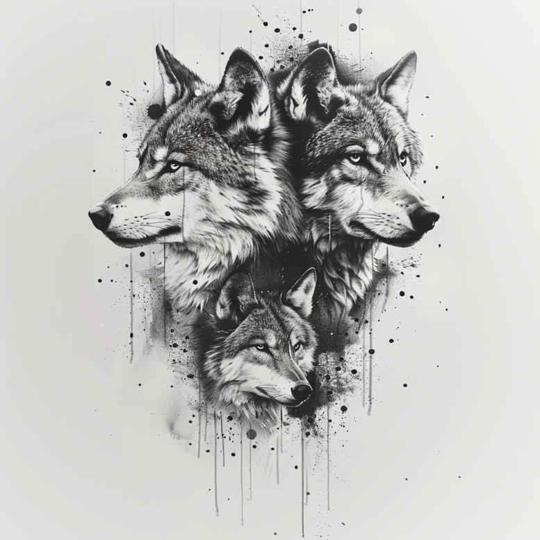 wolves tattoo design ideas light play wilderness call for abdomen