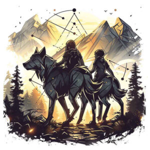 wolves tattoo design ideas deep-shading wilderness call for shoulder