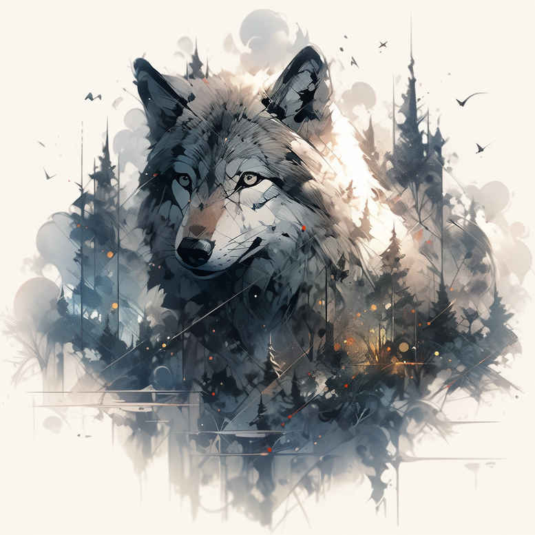wolves tattoo design ideas Realism high-resolution tattoo wilderness call symbol of determination