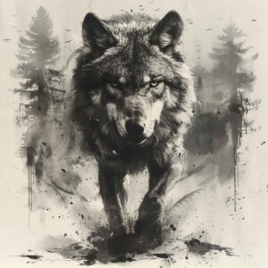 tribal-wolf-tattoo – tattoo design ideas free ai generated – realism-ink-precision – for-wrist-side – Gallery: wolves-inkby-ai
