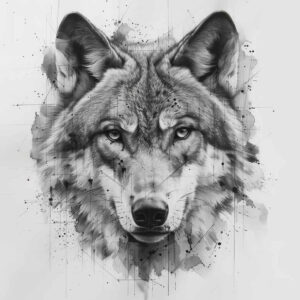 wolf-tattoo – tattoo design ideas free ai generated – realism-dimensional-ink – for-shin – Gallery: wolves-inkby-ai