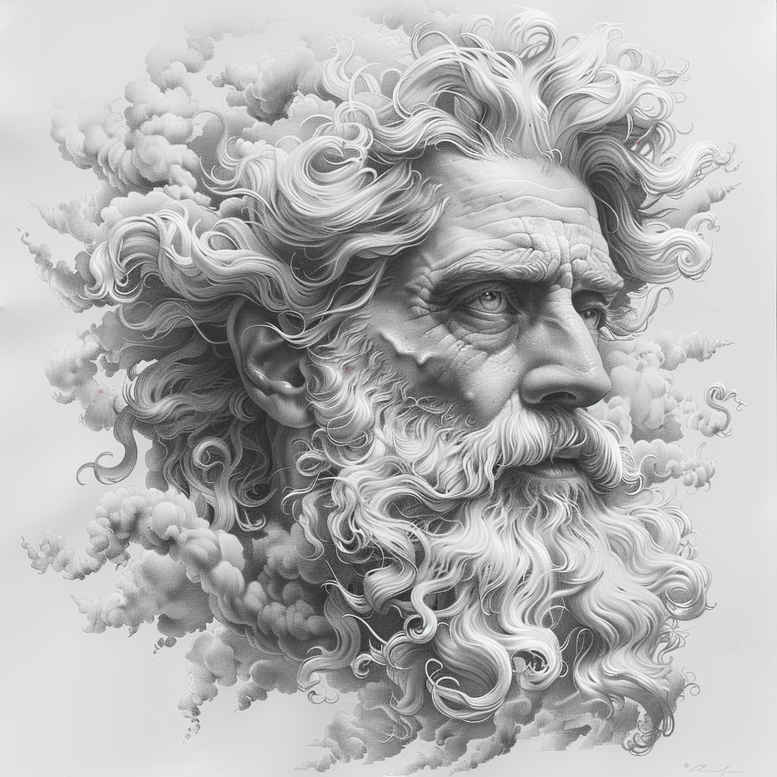 divinity-symbol-tattoo – tattoo design ideas free ai generated – surrealism-visionary – for-upper-arm – Gallery: zeus-inkby-ai