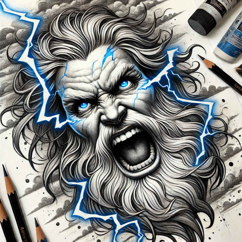 light-motif-tattoo – tattoo design ideas free ai generated – surrealism-dreamlike – for-shoulder – Gallery: zeus-inkby-ai