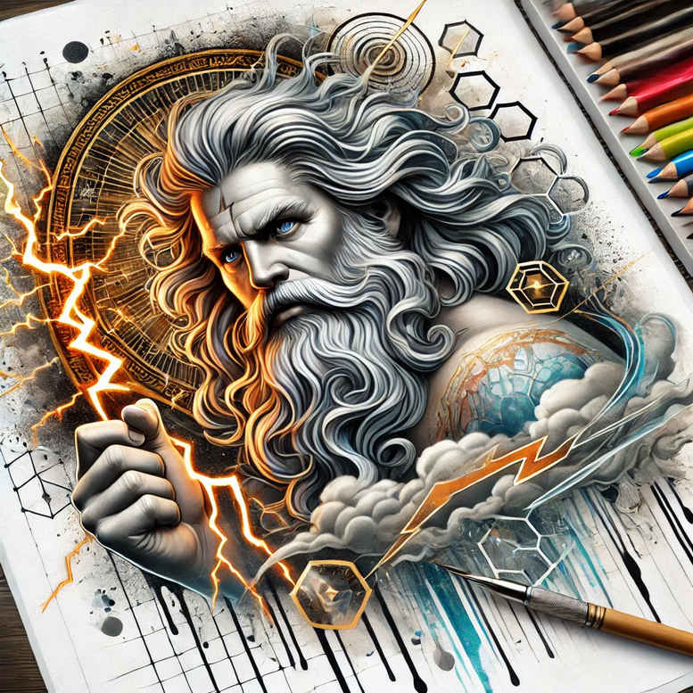 lightning-tattoo – tattoo design ideas free ai generated – realism-shadow-realism – for-inner-arm – Gallery: zeus-inkby-ai