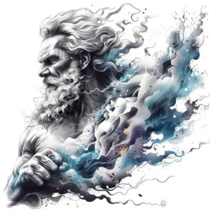 shaded-zeus-tattoo – tattoo design ideas free ai generated – realism-photorealistic-drawing – for-stomach – Gallery: zeus-inkby-ai