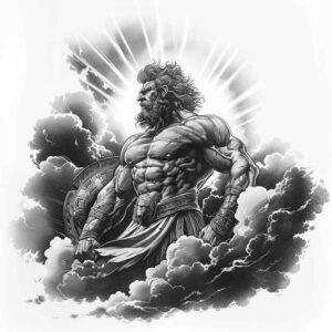 sky-god-tattoo – tattoo design ideas free ai generated – neotraditional-clean-fill – for-fingers – Gallery: zeus-inkby-ai