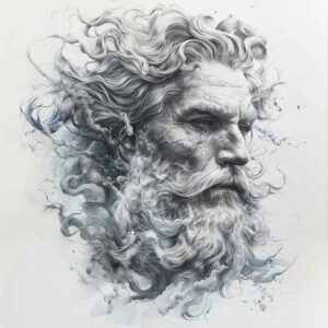 storm-motif-tattoo – tattoo design ideas free ai generated – neotraditional-bold-color – for-back-shoulder – Gallery: zeus-inkby-ai