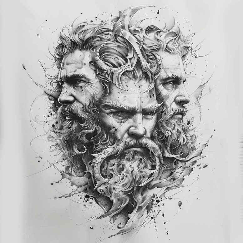 zeus tattoo design ideas spectral hues ancient thunder stands for courage