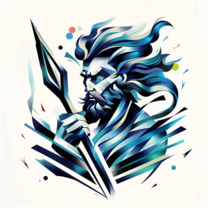 zeus tattoo design ideas soft-focus cosmic rule for lower leg