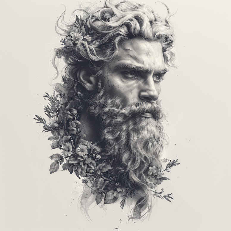 zeus tattoo design ideas Realism portrait realism divine wrath for hip