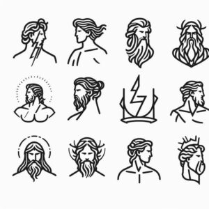 zeus tattoo design ideas Neotraditional vivid color divine wrath for nape