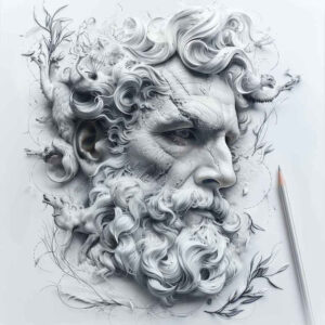 zeus tattoo design ideas clean lines electric aura for arm