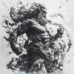 zeus tattoo design ideas Realism reflection effect father of gods for forearm
