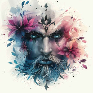 zeus tattoo design ideas layered fill god of storm for ankle
